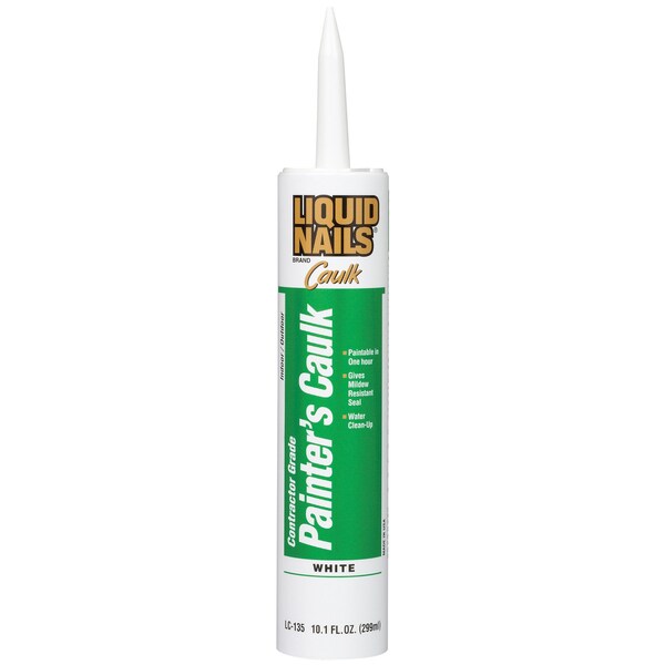 Liquid Nails White Vinyl Acrylic Painter's Caulk 10 oz LC135 Zoro